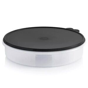Tupperware Large Round Pie 12" Container Black Seal New